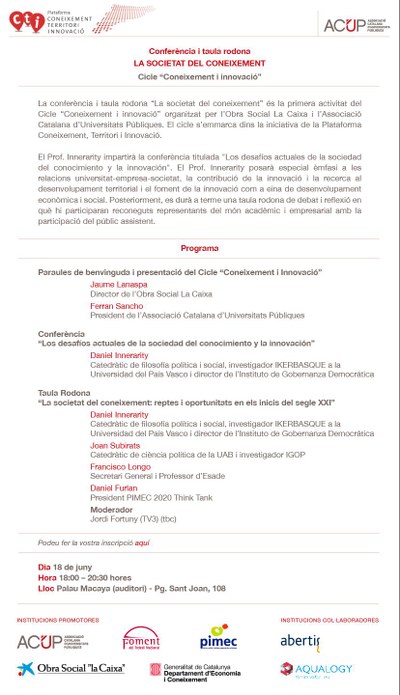 Coneixement i innovacio